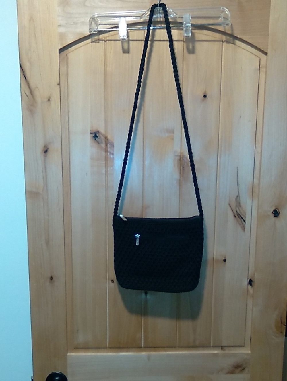 The Sak Woven Black Crossbody Bag
